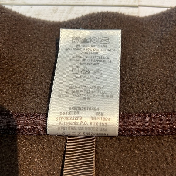Patagonia Fleece Chocolate Brown Jacket Sz M - Picture 7 of 10
